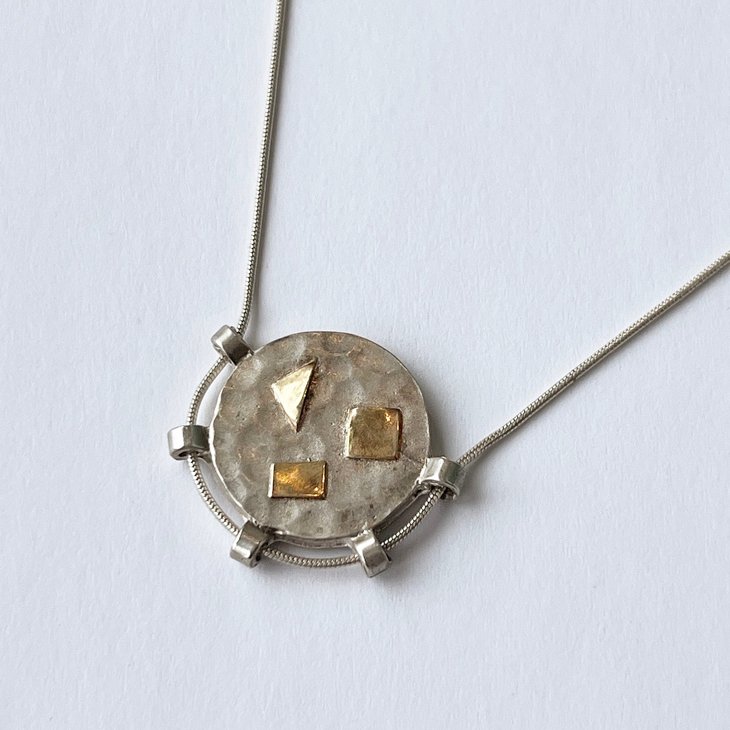 Circle Necklace with Geometric Shapes - Petroff Gallery