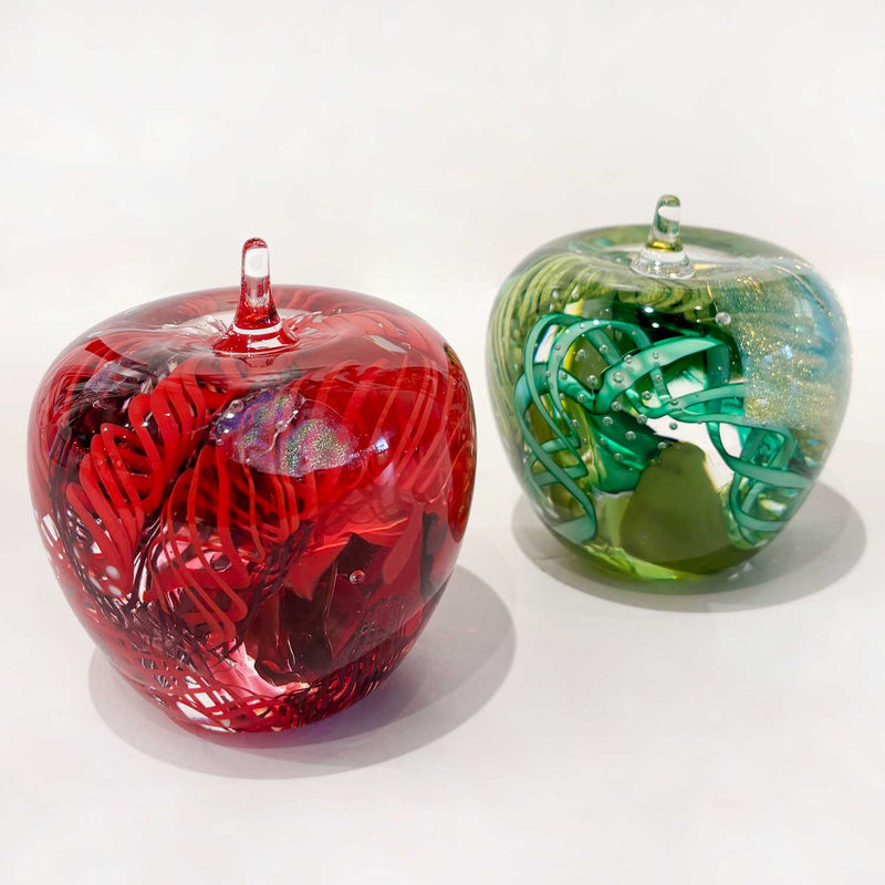Large Glass Apple - Petroff Gallery - Glass Art