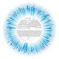 Love Burst Blue - Petroff Gallery - Judaica