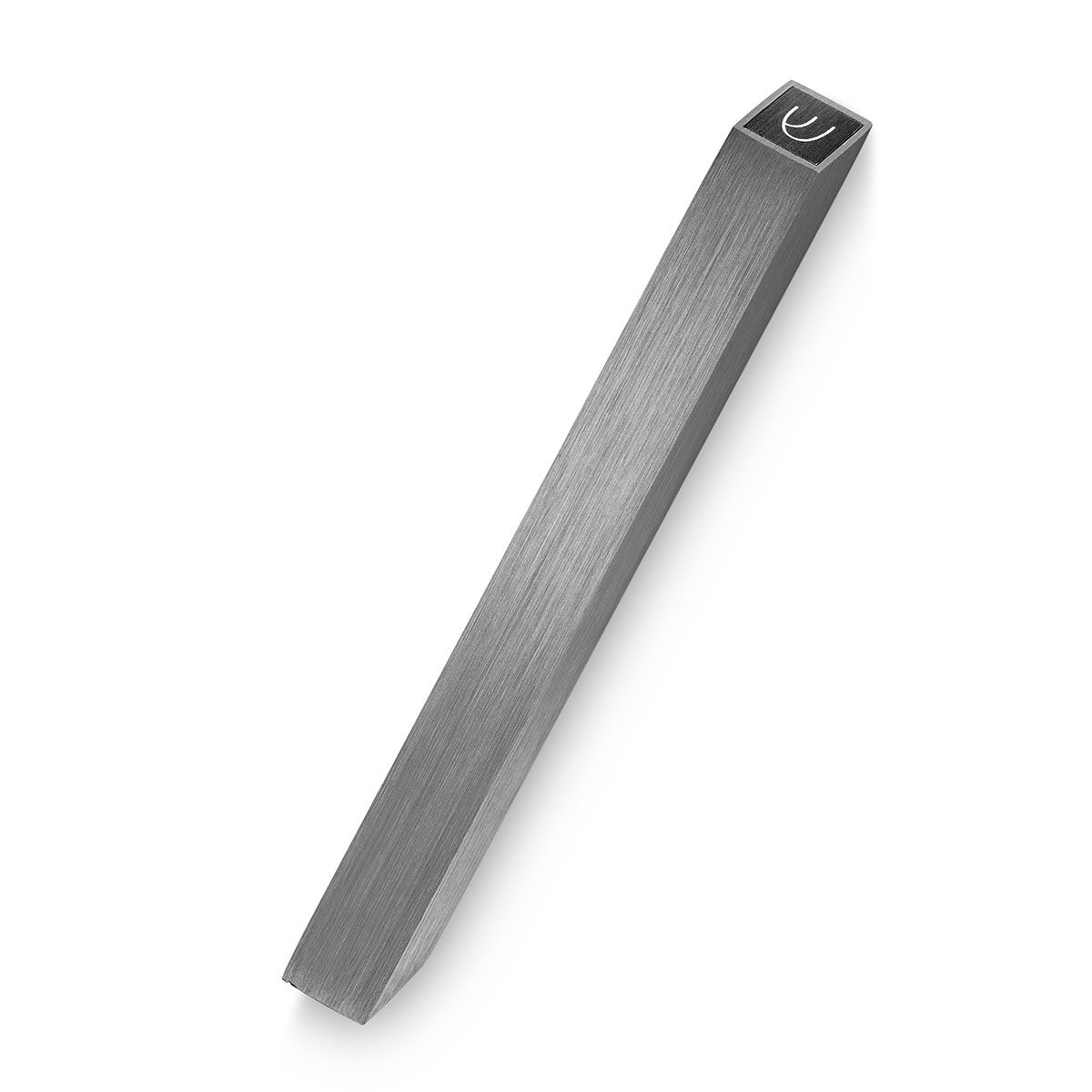 Angle Mezuzah - Black with Grey Shin - Petroff Gallery - Judaica 