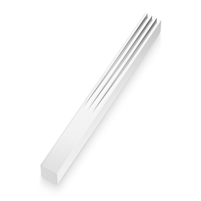 Grooves Mezuzah - White - Petroff Gallery -  - Adi Sidler - Grooves Mezuzah - Silver, 5.5"