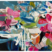 midnight blooming detail 16" x 12" - Petroff gallery - Painting