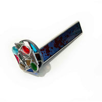 Small Purple and Red Kscope - Petroff Gallery - Glass Art