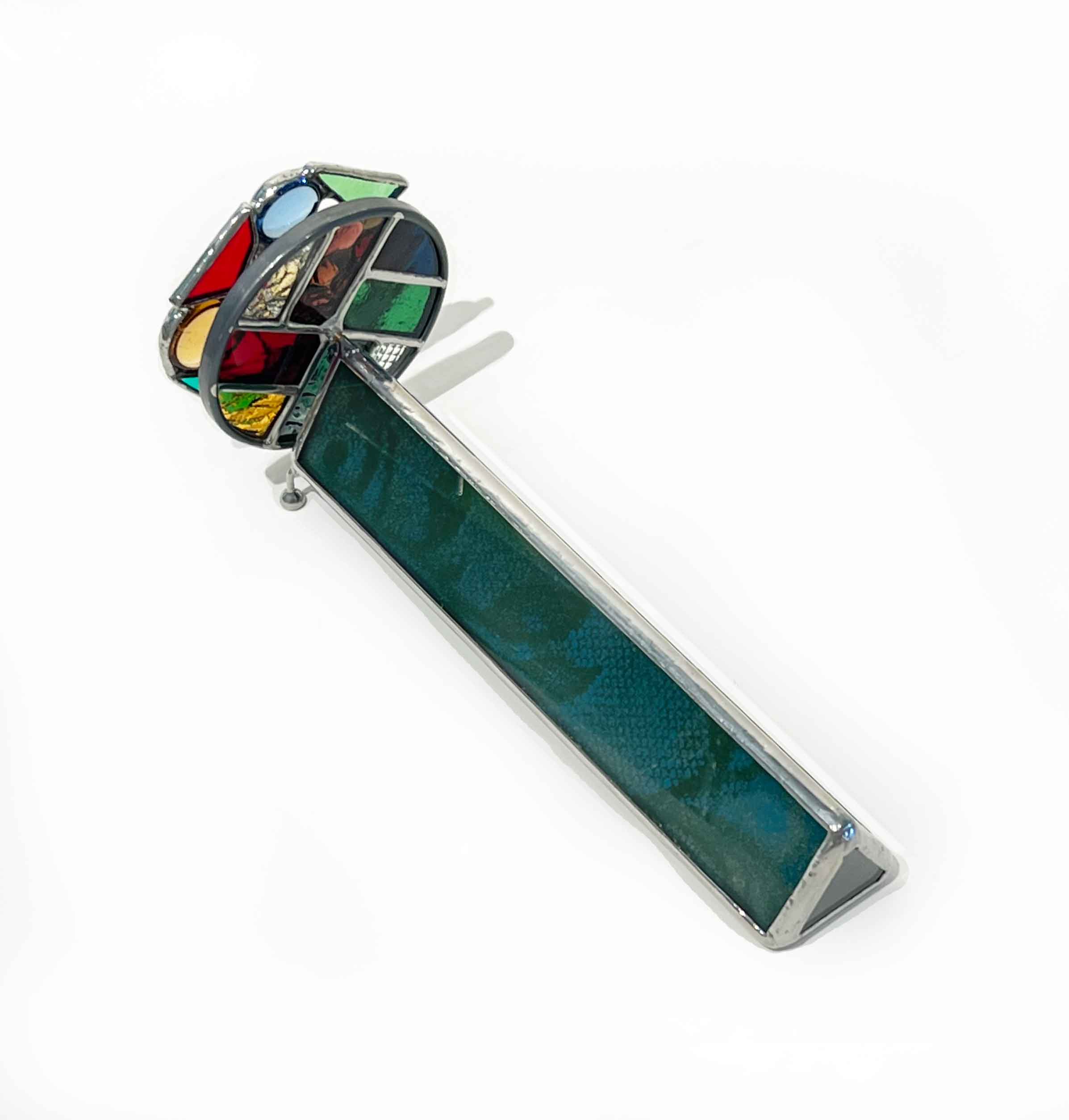 Small Green Lace Kscope - Petroff Gallery - Glass Art