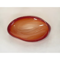 Red Undula Bowl - Petroff Gallery - glass