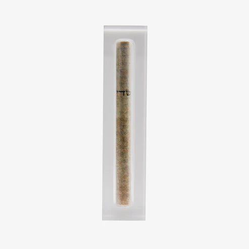 Sm Mezuzah White - Peroff Gallery - Judaica
