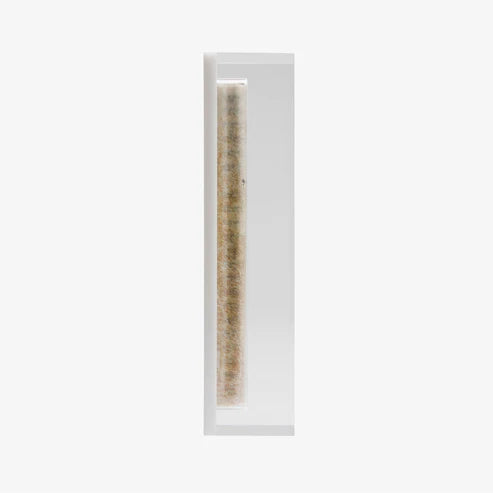 Sm Mezuzah White - Peroff Gallery - Judaica