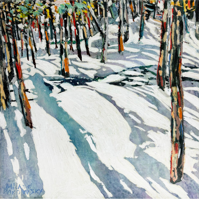 Stream Open Through February 12" x 12" - Petroff Gallery - Painting