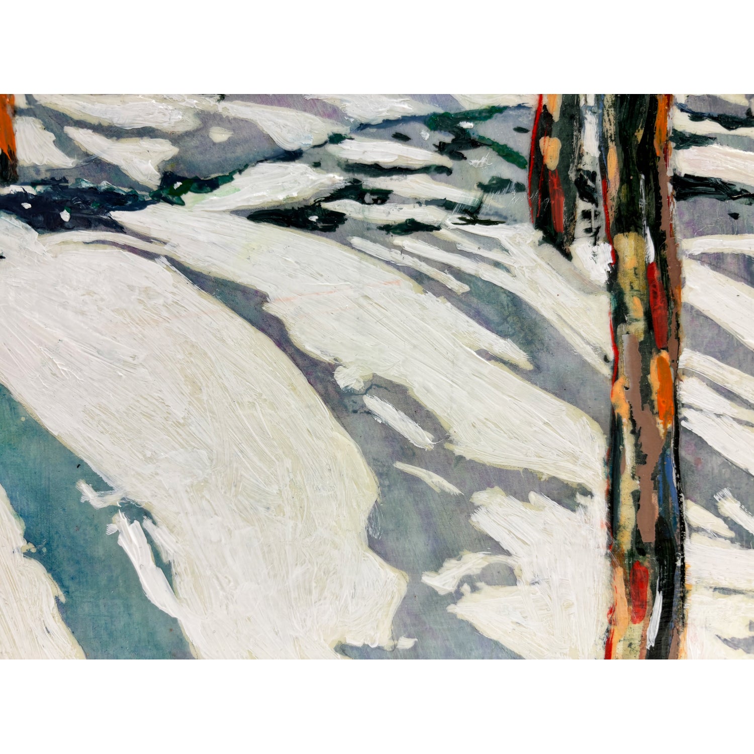 Stream Open Through February 12" x 12" - Petroff Gallery - Paintings