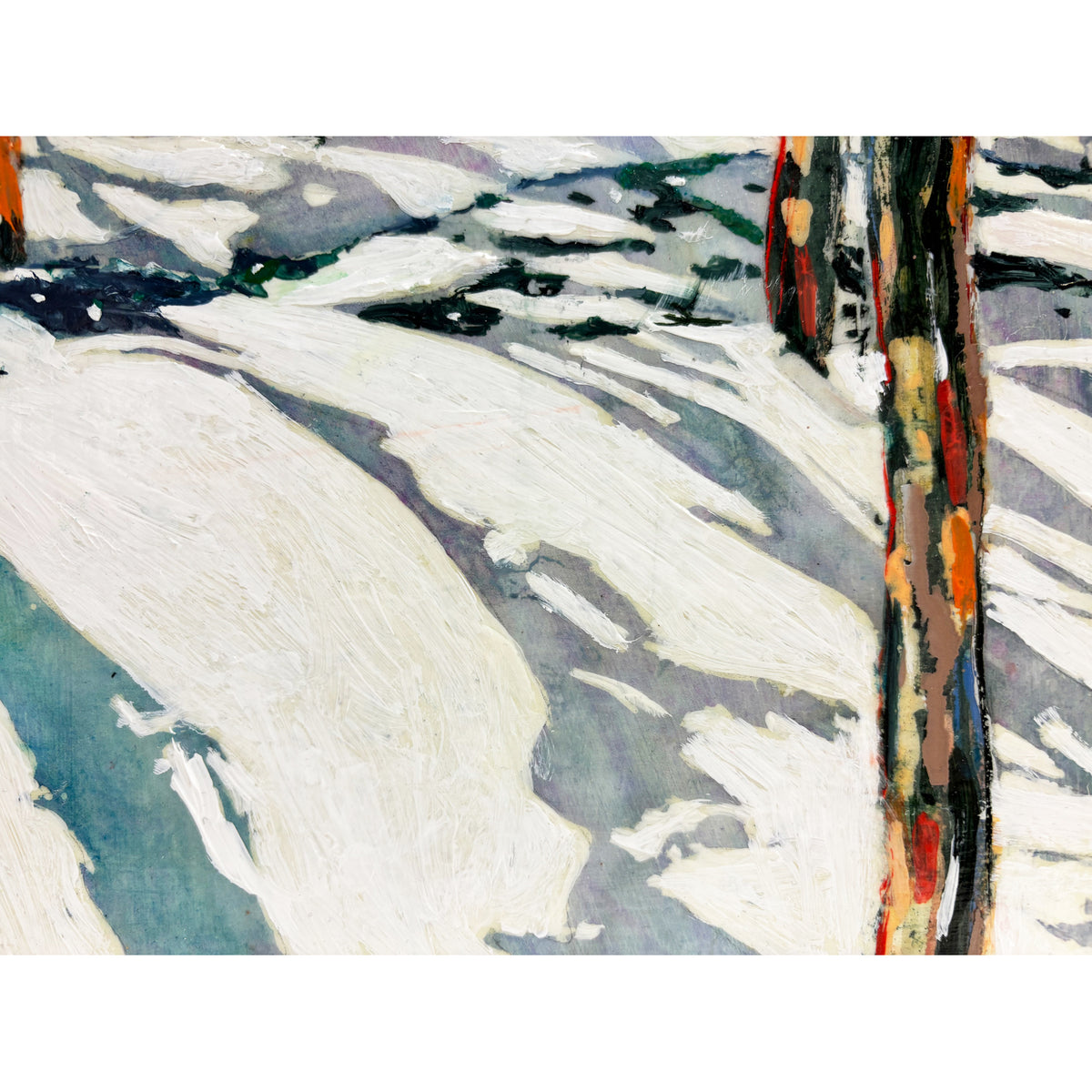 Stream Open Through February 12" x 12" - Petroff Gallery - Painting