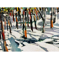 Stream Open Through February 12" x 12" - Petroff Gallery - Paintings
