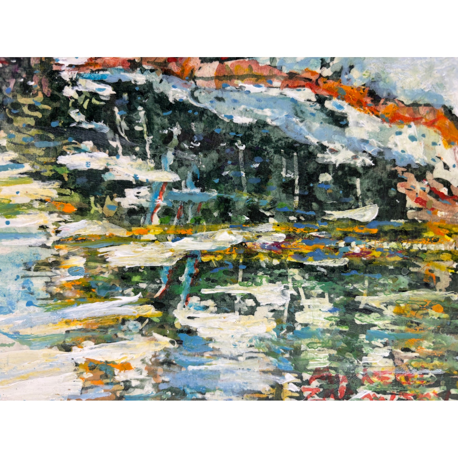 Late Winter Muskoka River 12" x 12" - Petroff Gallery - Paintings