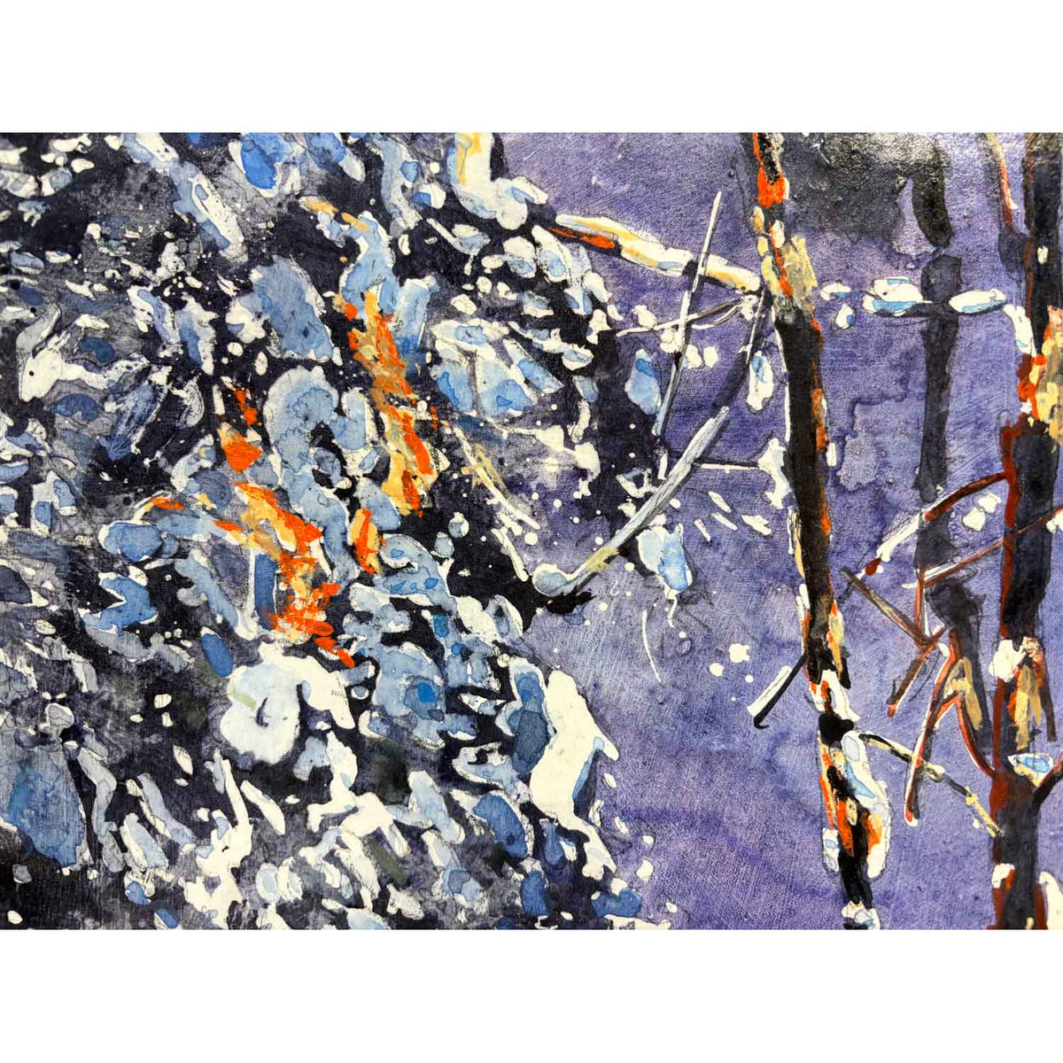 Drifting Past Daylight 16" x 16" - Petroff Gallery - Painting