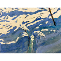 Sunlight Streaming across a Winter Trail  17" x 30" -Petroff Gallery - Paintings 