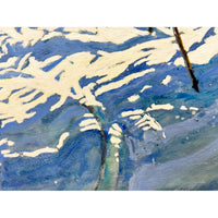 Sunlight Streaming Across A Winter Trail  17" x 30" - Petroff Gallery - Painting