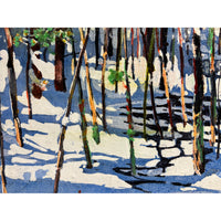 Late Day Dun Streaming across an Open Stream 12" x 12" - Petroff Gallery  - Paintings