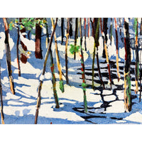 Late Day Dun Streaming Across an Open Stream 12" x 12" - Petroff Gallery - Painting