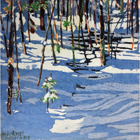 Late Day Dun Streaming across an Open Stream 12" x 12" - Petroff Gallery  - Paintings