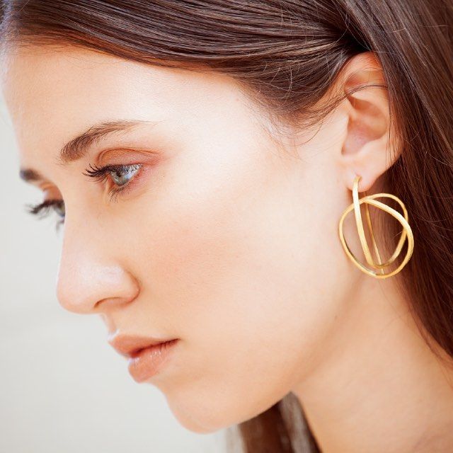 Joid'art - Gold Spiral Earrings large