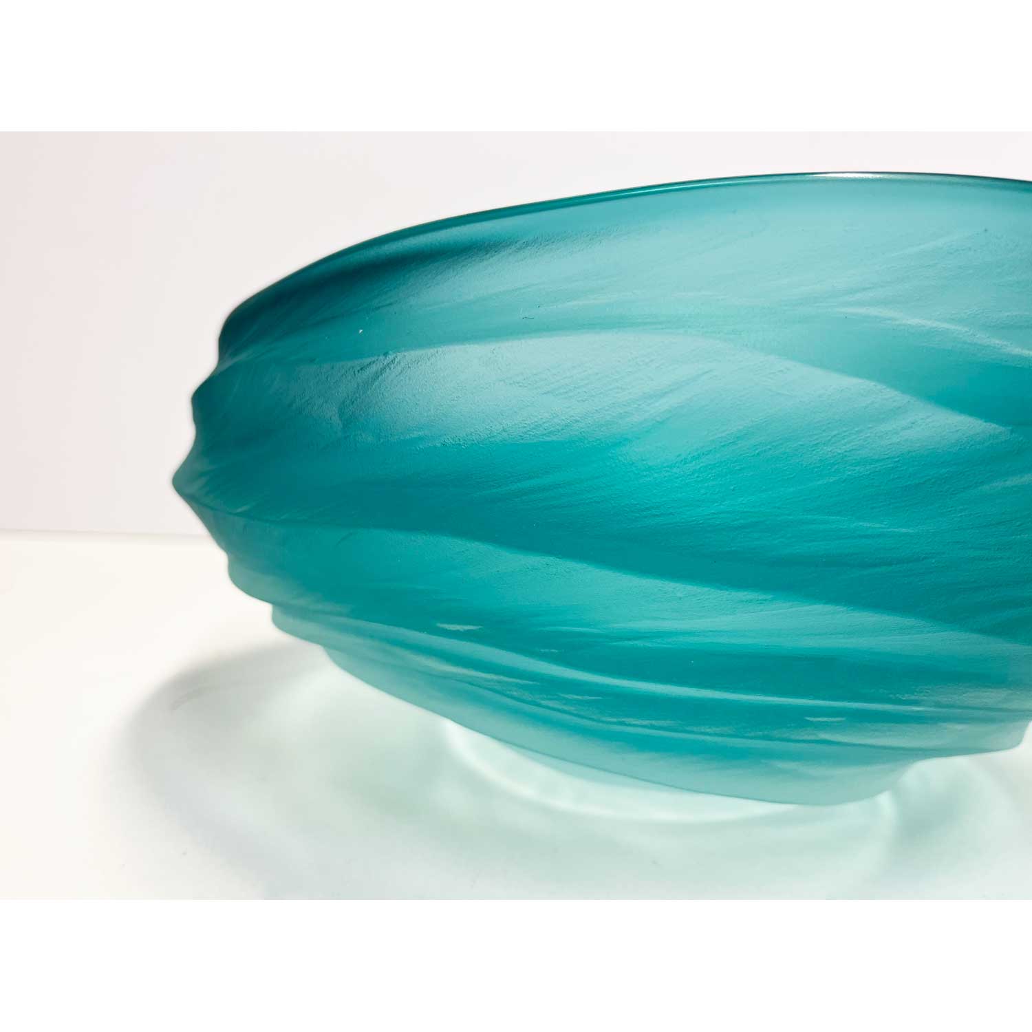Brad Copping - Turquoise Undula Bowl, 5" x 10.5" x 8.5"