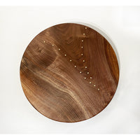 Debra Braun - Round Seder Plate with Brass Dishes, 12" diameter