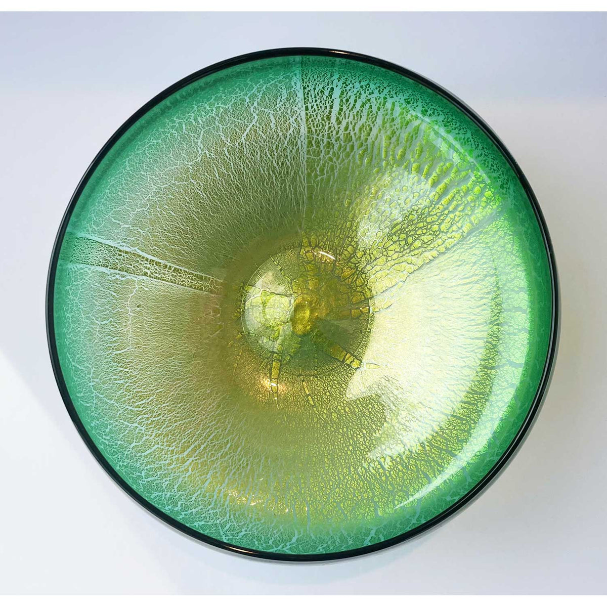David Thai - Round Wave Bowl Emerald, 10" x 10" x 5.25"