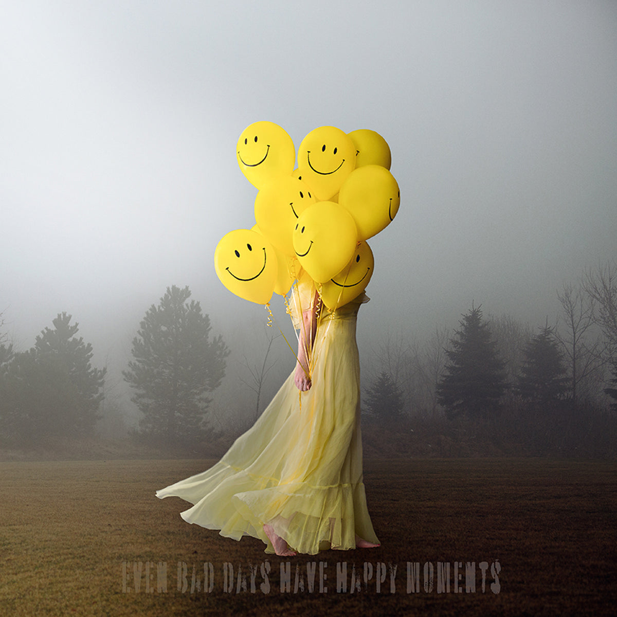 Lora Moore - Even Bad Days Have Happy Endings, 15" x 15"