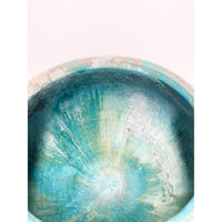 Makiko Hicher - Large Blue Vase, 11" x 10" x 10"