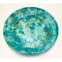 Makiko Hicher - Large Blue Deep Plate, 2.5" x 15" x 15"