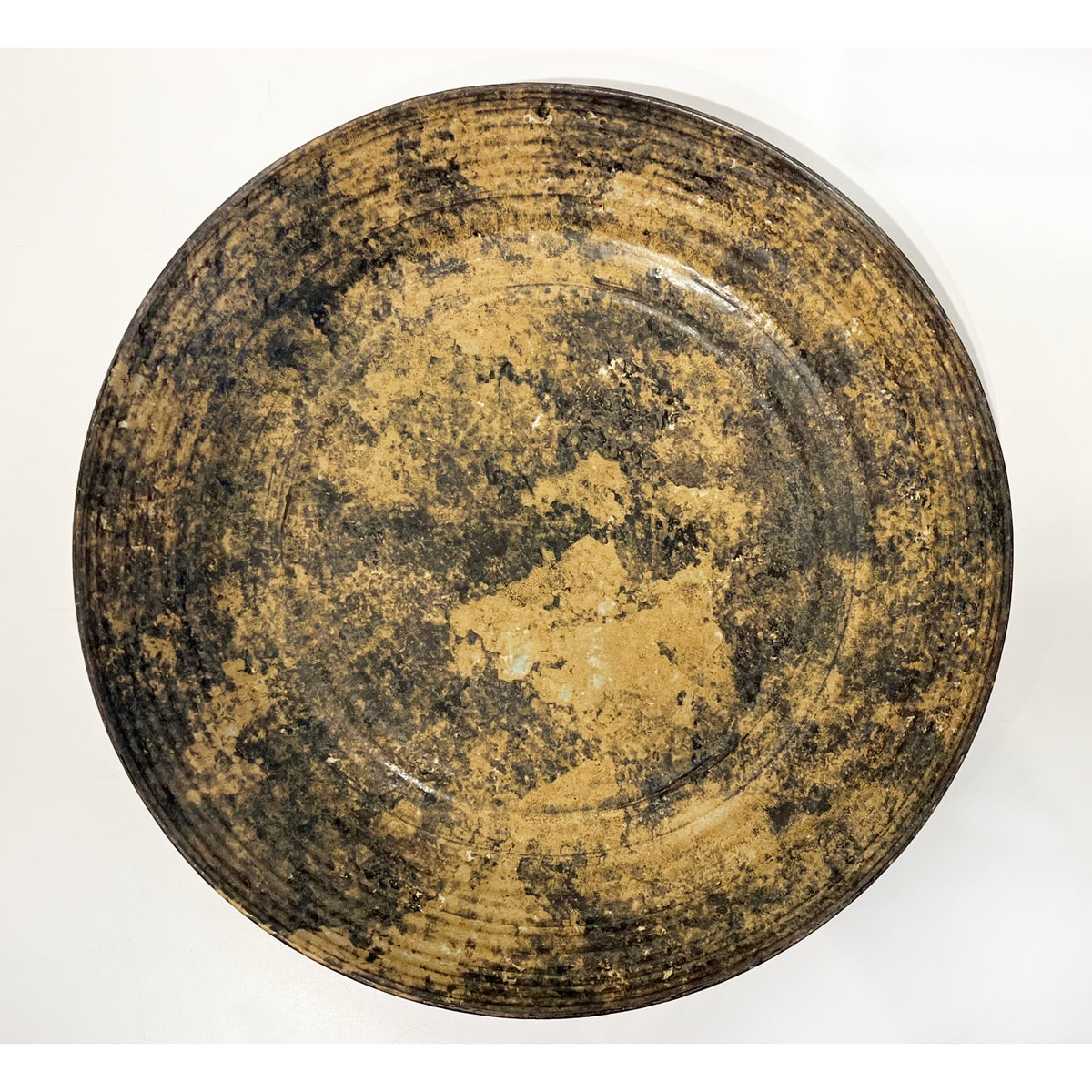 Makiko Hicher - Lg Brown Plate, 3" x 16" x 16"
