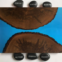 Marie Levine - Blue River Rock Passover Plate