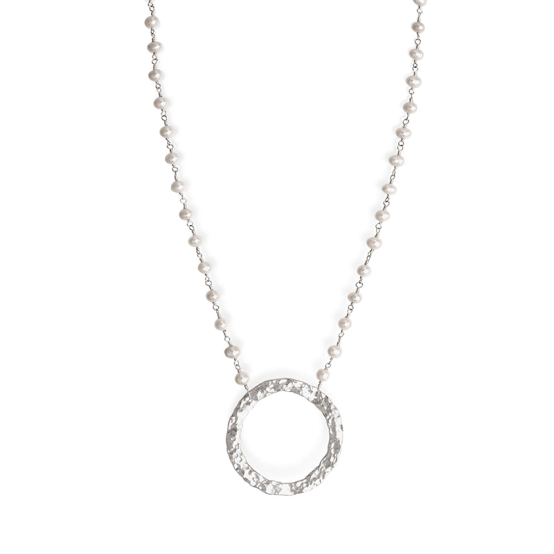 Gill Birol - Circle wit XSmall Pearls Necklace