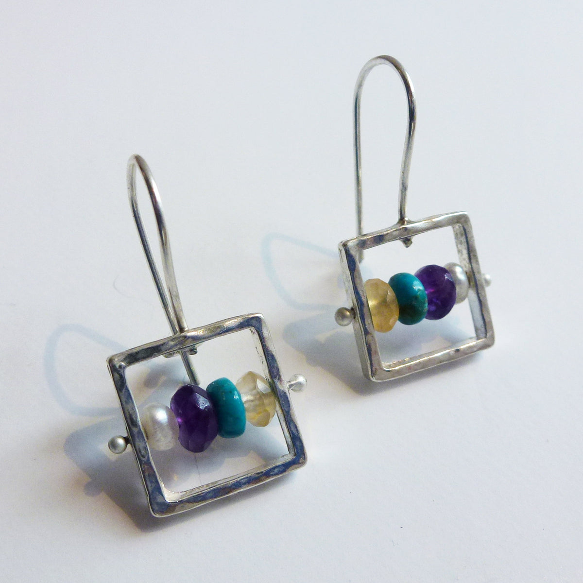 Yair Stern - Square Multicolour Earrings