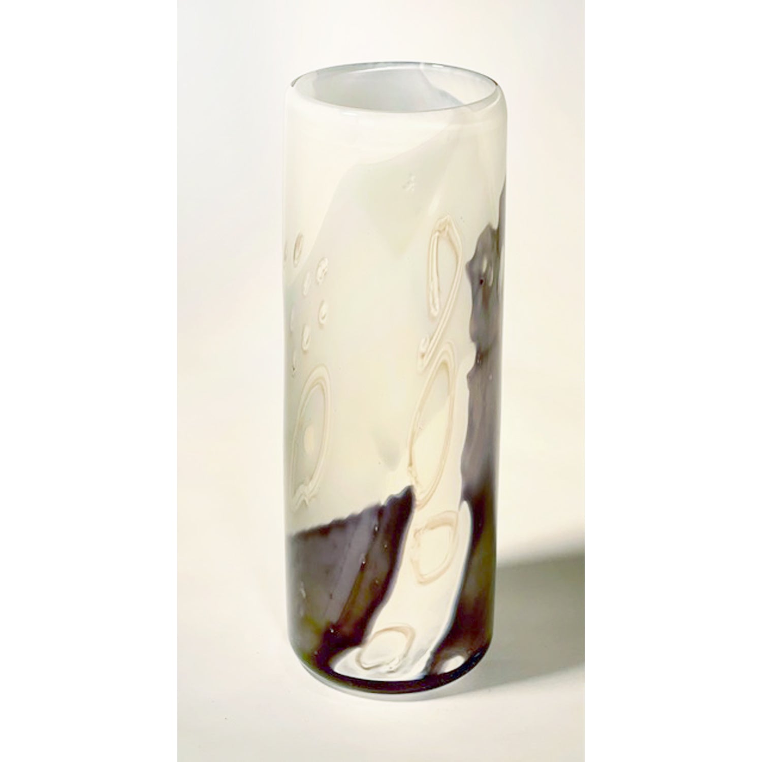 Sue Rankin - Sm Purple Grey Cylinder Vase, 8" x 2.5" x 2.5"