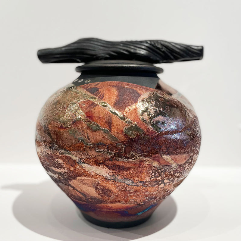 Shu-Chen Cheng - Large Luster Cover Jar, 9" x 9" x 11.5"