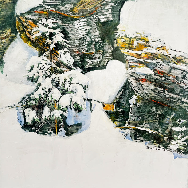 Micheal Zarowsky - Snow Hearts, 24" x 24"