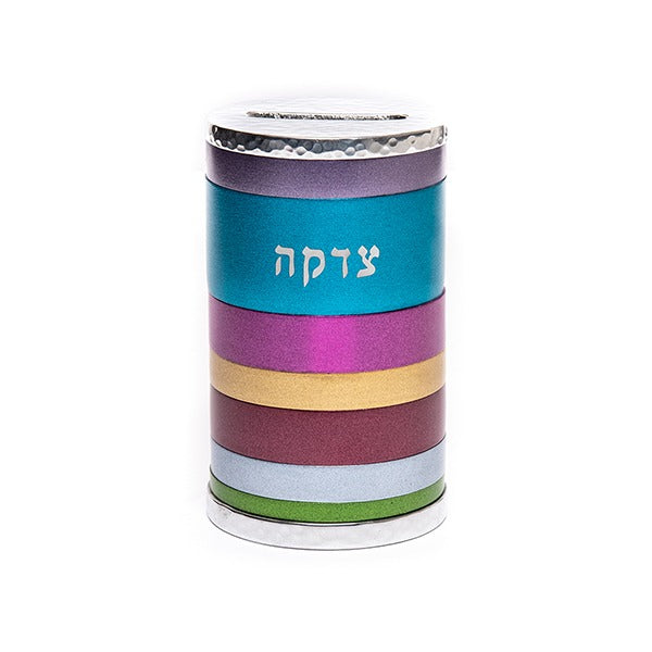 Yair Emanuel-Tzedakah Box full Rings Multicolour