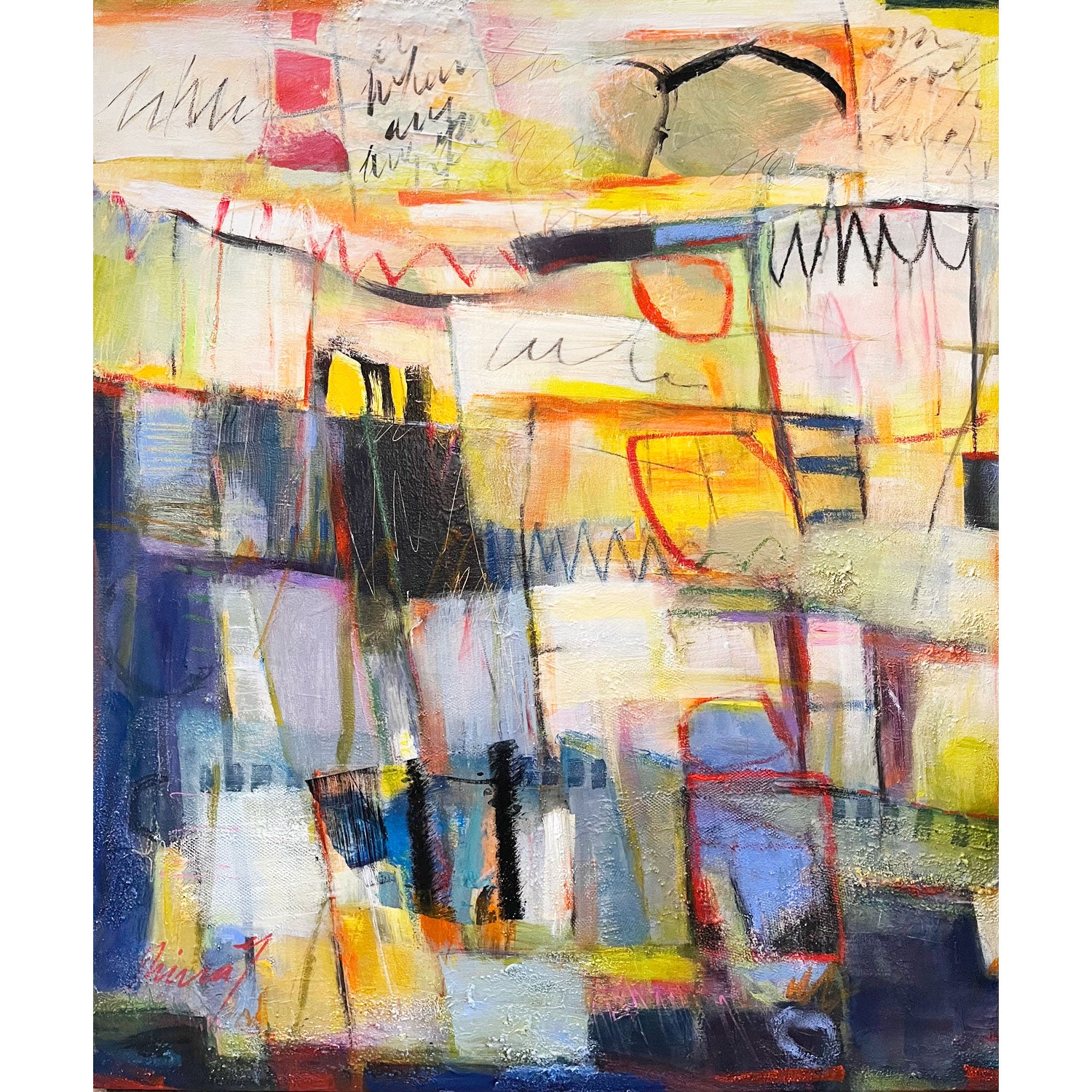 Rina Gottesman - Time and Place, 36" x 30"