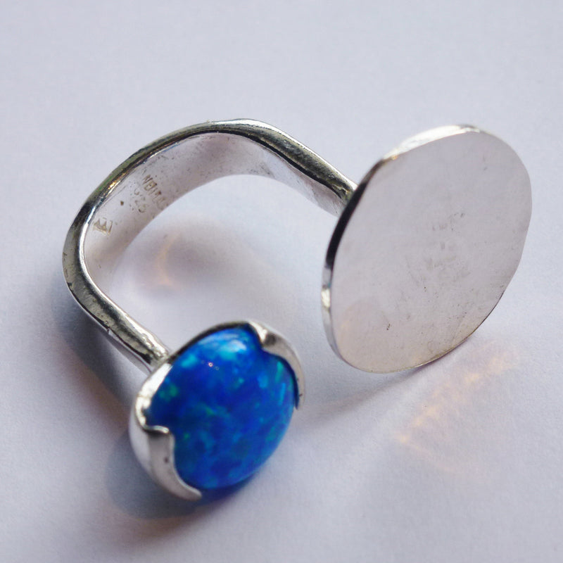 Yair Stern - Smooth Open Ring with Opal 