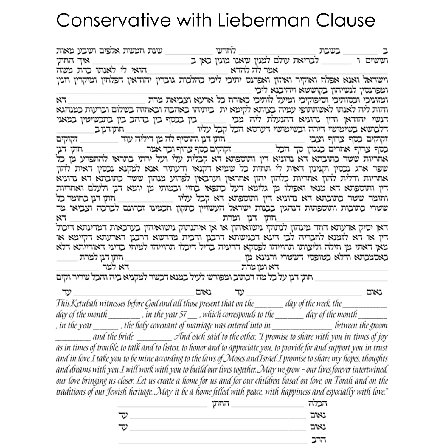 Joanne Fink - Conservative with Lieberman Clause Text
